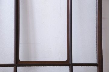 和製アンティーク　ダイヤガラス入り　モダンなデザインのガラス戸(引き戸、建具)