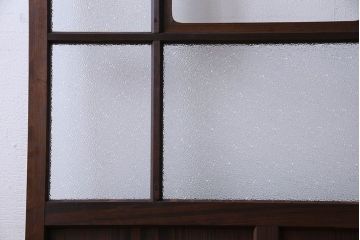 和製アンティーク　ダイヤガラス入り　モダンなデザインのガラス戸(引き戸、建具)