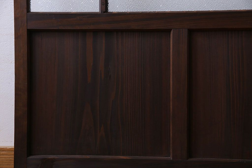 和製アンティーク　ダイヤガラス入り　モダンなデザインのガラス戸(引き戸、建具)