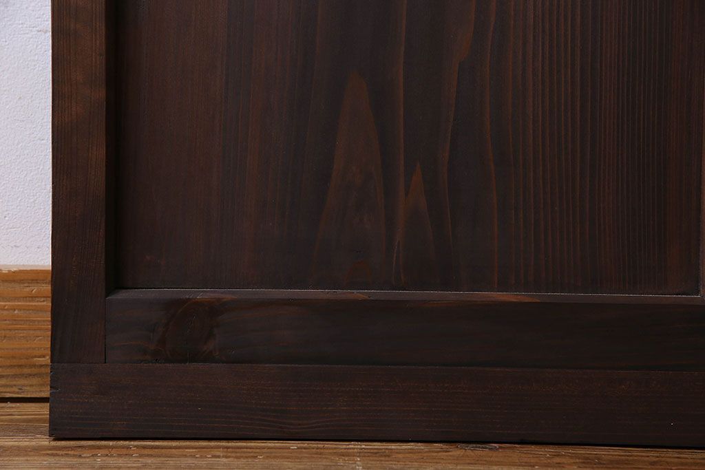 和製アンティーク　ダイヤガラス入り　モダンなデザインのガラス戸(引き戸、建具)