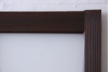 和製アンティーク　大正ロマン香る　色ガラス入りのガラス戸(引き戸、建具)2枚組