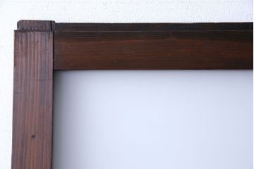 和製アンティーク　大正ロマン香る　色ガラス入りのガラス戸(引き戸、建具)2枚組