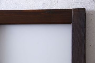 和製アンティーク　色ガラス入り　大正ロマンの雰囲気漂うガラス戸(引き戸、建具)2枚組