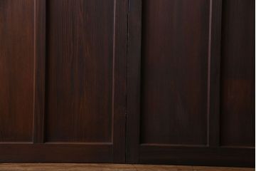 和製アンティーク　色ガラス入り　大正ロマンの雰囲気漂うガラス戸(引き戸、建具)2枚組