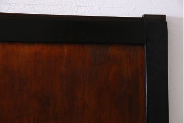 和製アンティーク　組子が目を引く　味わい深い風合いの帯戸(ガラス帯戸、板戸、引き戸、建具)4枚組