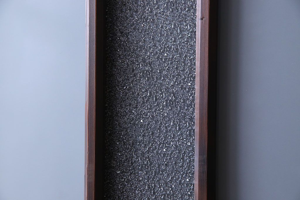 大正ロマン　色ガラス入りのアンティークガラス戸(引き戸、建具)2枚セット