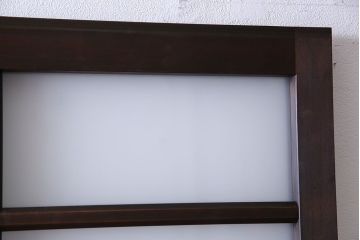 大正ロマン　色ガラス入りのアンティークガラス戸(引き戸、建具)2枚セット