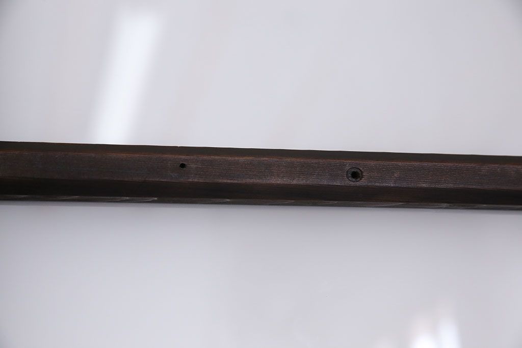 大正ロマン　色ガラス入りのアンティークガラス戸(引き戸、建具)2枚セット