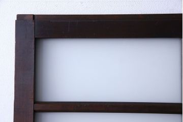 大正ロマン　色ガラス入りのアンティークガラス戸(引き戸、建具)2枚セット