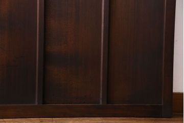 大正ロマン　色ガラス入りのアンティークガラス戸(引き戸、建具)2枚セット