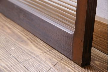 昭和レトロ　モールガラス入り　シンプルで使いやすいガラス戸(窓、引き戸、建具)