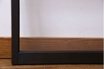 和製アンティーク　2種のガラスがアクセントのシンプルなガラス戸(窓、引き戸、建具)2枚組