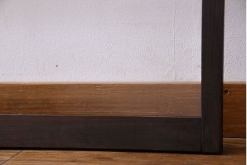 和製アンティーク　2種のガラスがアクセントのシンプルなガラス戸(窓、引き戸、建具)2枚組