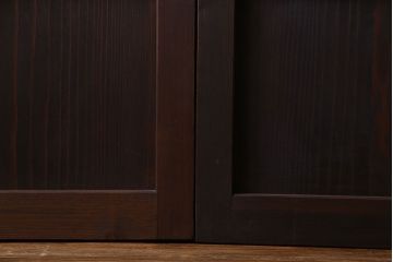 和製アンティーク　ダイヤガラス入り　珍しいデザインのガラス戸(引き戸、建具)2枚組