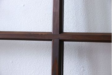 和製アンティーク　味わいのある風合いの細身のガラス戸(引き戸、建具)