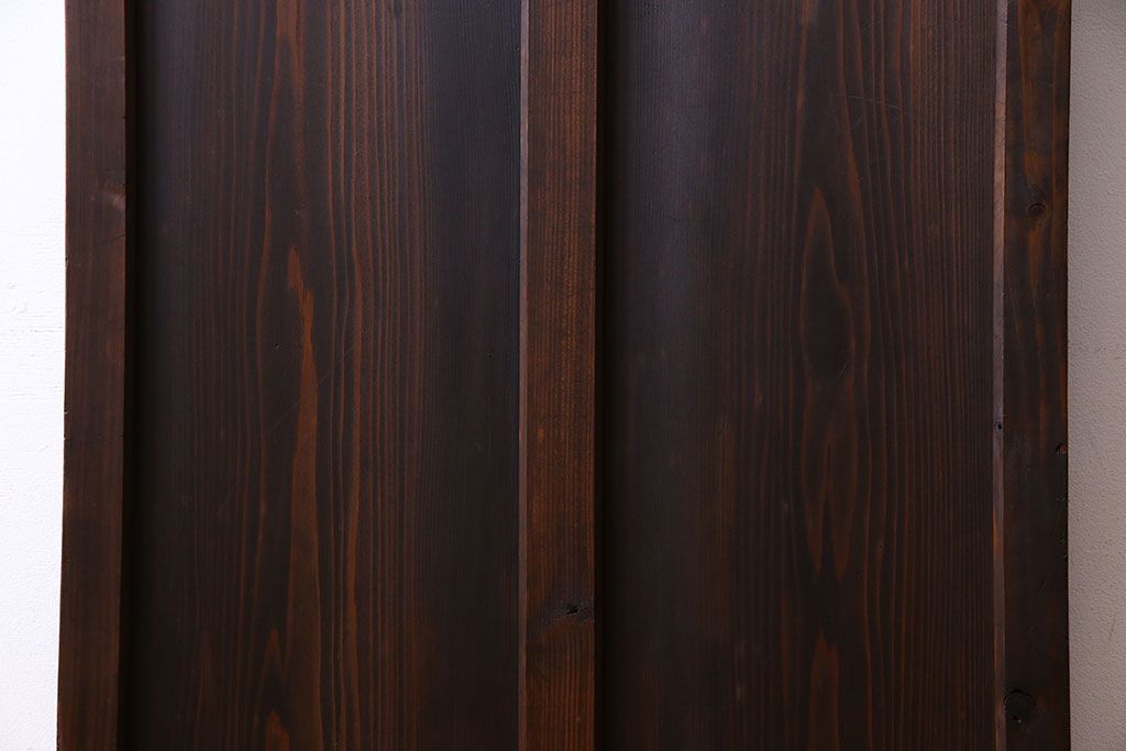 和製アンティーク　味わいのある風合いの細身のガラス戸(引き戸、建具)