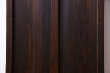 和製アンティーク　味わいのある風合いの細身のガラス戸(引き戸、建具)