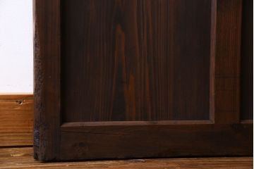 和製アンティーク　味わいのある風合いの細身のガラス戸(引き戸、建具)