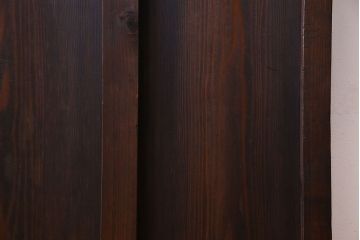 和製アンティーク　味わいのある風合いの細身のガラス戸(引き戸、建具)