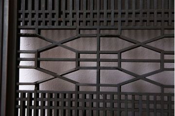 アンティーク雑貨　明治大正期　和モダンなアンティーク欄間(明り取り、明かり取り)