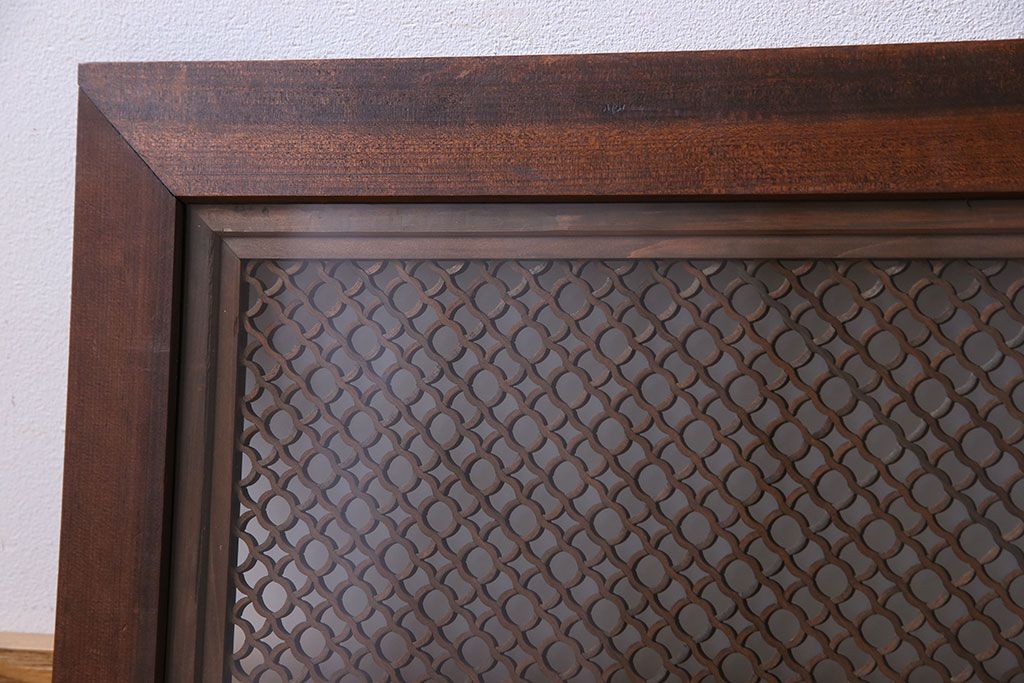 アンティーク雑貨 和製アンティーク 繊細な組子が目を惹く書院欄間(明かり取り、明り取り)