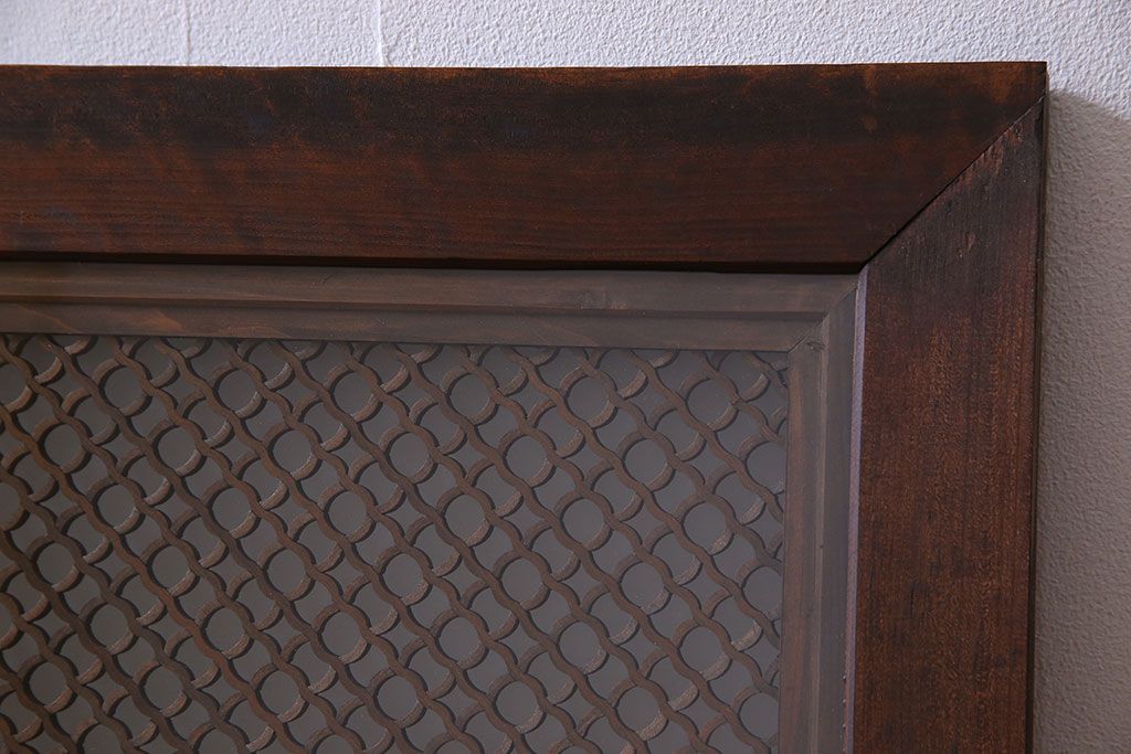 アンティーク雑貨 和製アンティーク 繊細な組子が目を惹く書院欄間(明かり取り、明り取り)