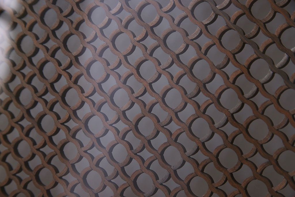 アンティーク雑貨 和製アンティーク 繊細な組子が目を惹く書院欄間(明かり取り、明り取り)