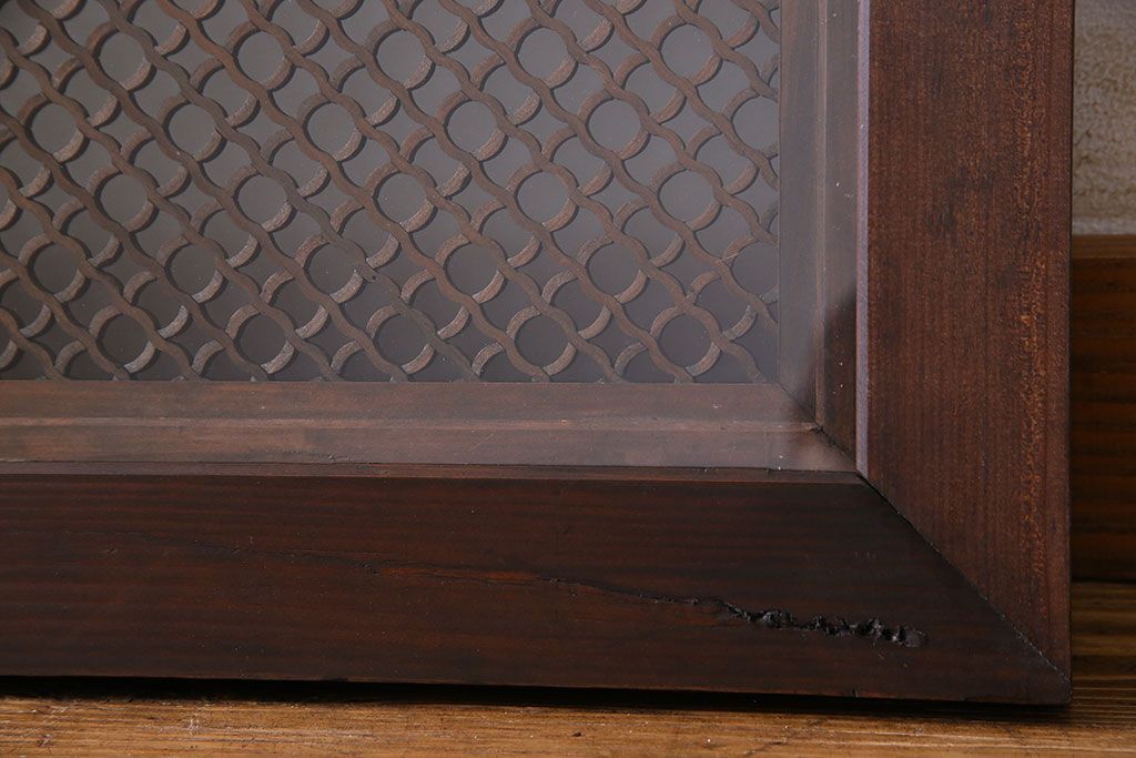 アンティーク雑貨 和製アンティーク 繊細な組子が目を惹く書院欄間(明かり取り、明り取り)