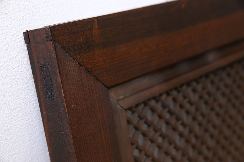 アンティーク雑貨 和製アンティーク 繊細な組子が目を惹く書院欄間(明かり取り、明り取り)