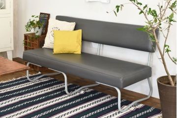 レトロ家具　昭和レトロ　落ち着いた色合いのシンプルなベンチ(長椅子)