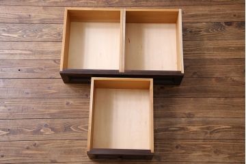 中古　松本民芸家具　デザインが印象的なD型サイドボード(収納棚)(定価43万円)