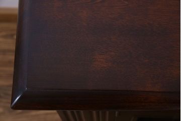 中古　松本民芸家具　デザインが印象的なD型サイドボード(収納棚)(定価43万円)