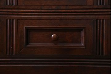 中古　松本民芸家具　デザインが印象的なD型サイドボード(収納棚)(定価43万円)