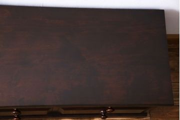 中古　北海道民芸家具　気品漂うベンチチェスト(ローボード、テレビボード)(定価18万円)