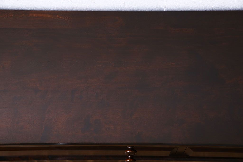 中古　北海道民芸家具　気品漂うベンチチェスト(ローボード、テレビボード)(定価18万円)