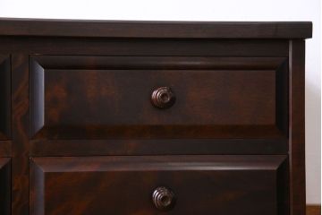 中古　北海道民芸家具　気品漂うベンチチェスト(ローボード、テレビボード)(定価18万円)