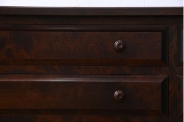 中古　北海道民芸家具　気品漂うベンチチェスト(ローボード、テレビボード)(定価18万円)