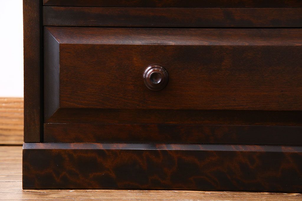 中古　北海道民芸家具　気品漂うベンチチェスト(ローボード、テレビボード)(定価18万円)