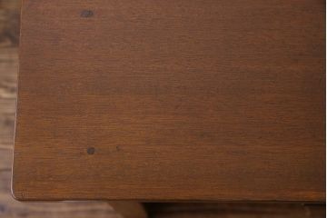 レトロ家具　昭和レトロ　木製　味わい深い質感の両面引き出しテーブル(ダイニングテーブル、作業台)