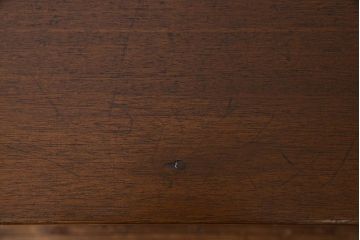 レトロ家具　昭和レトロ　木製　味わい深い質感の両面引き出しテーブル(ダイニングテーブル、作業台)