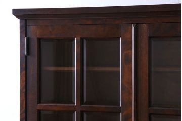 中古美品　北海道民芸家具　HM160K　上品なキャビネット(食器棚、本箱、書棚、収納棚)(定価約45万)