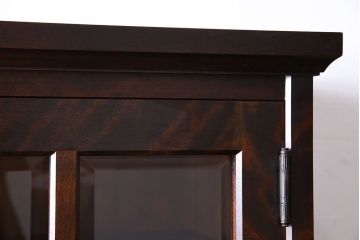 中古美品　北海道民芸家具　HM160K　上品なキャビネット(食器棚、本箱、書棚、収納棚)(定価約45万)