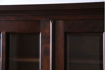 中古美品　北海道民芸家具　HM160K　上品なキャビネット(食器棚、本箱、書棚、収納棚)(定価約45万)