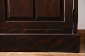 中古美品　北海道民芸家具　HM160K　上品なキャビネット(食器棚、本箱、書棚、収納棚)(定価約45万)