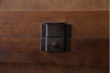 中古美品　北海道民芸家具　HM160K　上品なキャビネット(食器棚、本箱、書棚、収納棚)(定価約45万)