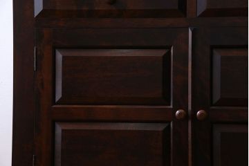 中古　美品　松本民芸家具　シックなA型食器棚(収納棚、戸棚)(定価47万円)