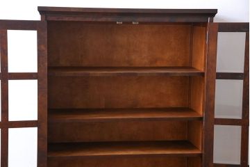中古　北海道民芸家具　シックな存在感を放つ本箱(書棚、収納棚)(1)