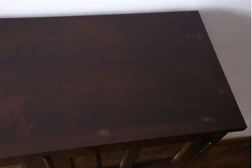 中古　北海道民芸家具　シックな存在感を放つ本箱(書棚、収納棚)(1)