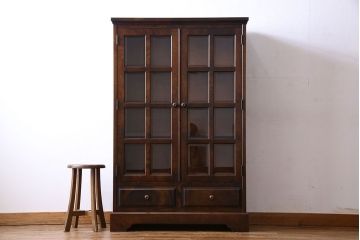 中古　北海道民芸家具　シックな存在感を放つ本箱(書棚、収納棚)(1)