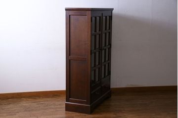 中古　北海道民芸家具　シックな存在感を放つ本箱(書棚、収納棚)(1)